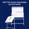 Magnetic Whiteboard With Stand and Rollers