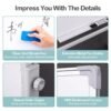 Magnetic Whiteboard With Stand and Rollers