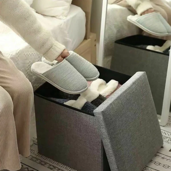 《 𝗢𝗧𝗧𝗢𝗠𝗔𝗡 》Folding Fabric Furniture Sofa Chair Foldable Storage Box
