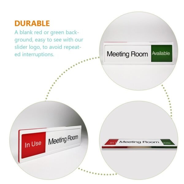 Office Door Sign Meeting Room In Use Available Sign Practical Slide Door Sign