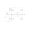 F1 Matrix Office Workstation 45MM Matrix System Begonia Concept 4 Seater Cluster of Workstation L Shape