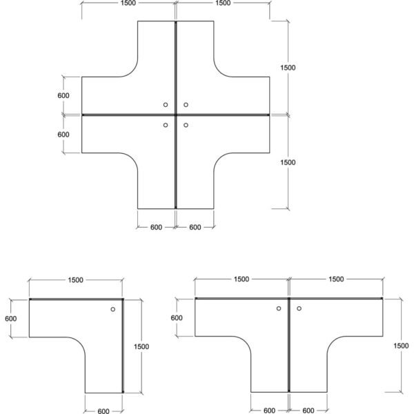 335.jpg F1 Matrix Office Workstation 20MM Matrix System Ottelia Concept 1 L Shape 4 Seater Cluster of Workstation