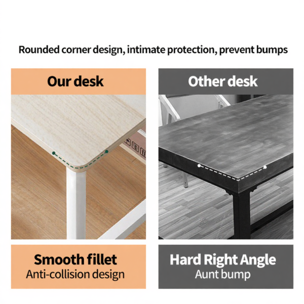 MDF Desk with Steel Frame