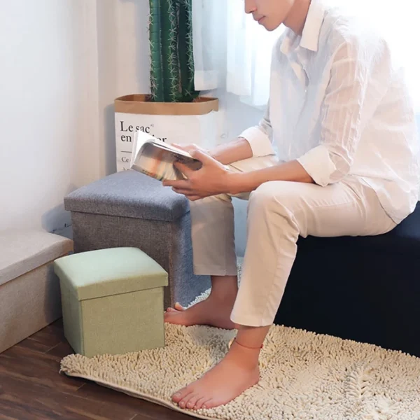《 𝗢𝗧𝗧𝗢𝗠𝗔𝗡 》Folding Fabric Furniture Sofa Chair Foldable Storage Box
