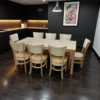Dining Natural Table Cheap Beautiful Solid Wood