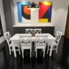 White Dining Table Chair Scandinavian