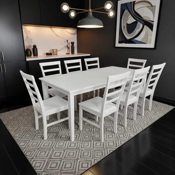 White Dining Table Chair Scandinavian