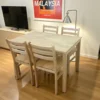 Natural Color Dining Table Chair  Solid Wood