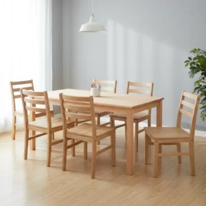 my-11134207-820l9-mmtqnx48yjnq59.webp Natural Color Dining Table Chair Solid Wood