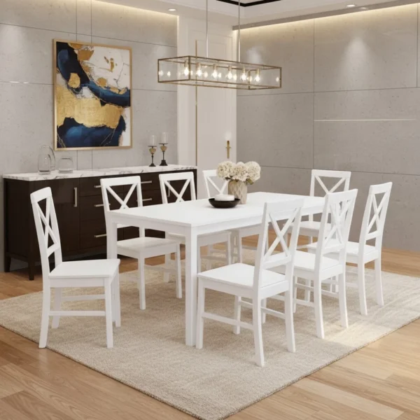 White Dining Table Chair Scandinavian
