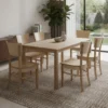 Dining Natural Table Cheap Beautiful Solid Wood