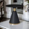 Random Italian rock slab round dining table coffee