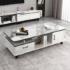sg-11134201-820n5-mnv90s9a0bgocb.webp Coffee Table Living Room Small Light Tea Retractable Tempered Glass TV Cabinet Combination