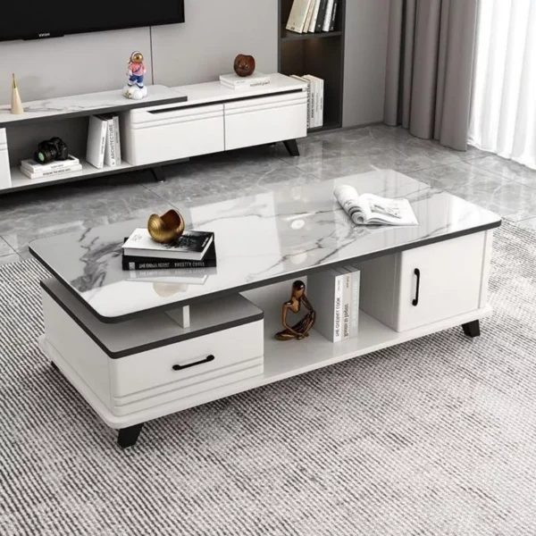 sg-11134201-820n5-mnv90s9a0bgocb.webp Coffee Table Living Room Small Light Tea Retractable Tempered Glass TV Cabinet Combination
