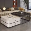 Slate tea table light extendable marble trendy glass square design small spaces