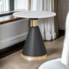 Random Italian rock slab round dining table coffee