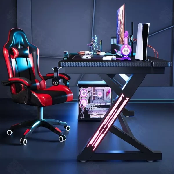 Gaming Table Solid Wood Computer Game Desk Two Stage L73cm W120cm H74cm