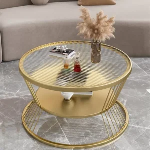 sg-11134201-8260t-mlyr5vfmsni851.webp Random Light Long Rainbow Tempered Glass Coffee Table Small Living Room Round Minimal W80cm H45cm