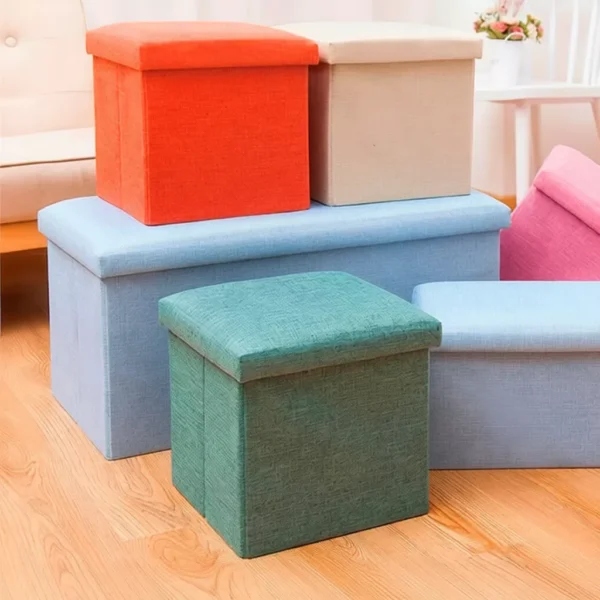 《 𝗢𝗧𝗧𝗢𝗠𝗔𝗡 》Folding Fabric Furniture Sofa Chair Foldable Storage Box